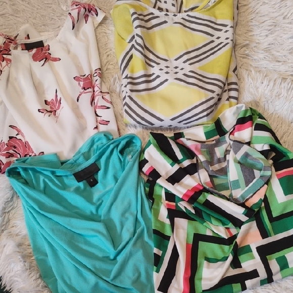 Worthington Women's Blouse Collection - Floral, Yellow, Teal, Geometric - Picture 1 of 9